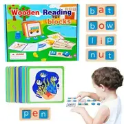 Montessori Spelling Matching Letter Games with Flash Cards Words Alphabet Montessori Toys Preschool Learning Toys Activities for Girls Boys