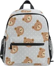 [Joisal] Brown Teddy Bear Cute Kids Backpacks for Girls 12 Inch Toddler Boy Bookbag, Kids Travel Backpack Ages 3-8