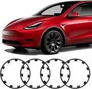 Wheel Decorative Protectors | Wheel Rim Protectors 21 Inch ABS Rim Hubcaps Cover Wheel Rim Protection Accessories Wheel Protector Compatible, Curb Rash Prevention（Black）(20inch)
