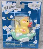Vtg NOS NEW Nick & Nora Rubber Ducky Duck Nightlight Night Light FREE US SHIP