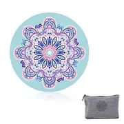 Round Meditation Yoga Mat Printed Foldable Pilates With Storage Bag Mats & Non Slip Towels