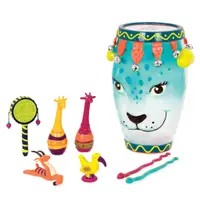 在飛比找蝦皮購物優惠-B.TOYS 非洲豹戰鼓(藍色) 感統玩具 樂器玩具 兒童玩