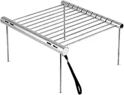 Gas Grill Mini Stainless Steel BBQ Grill Portable BBQ Grill Mini Pocket Camping Grill for Outdoor Home Park Use