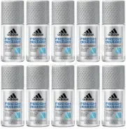 10 ADIDAS MEN FRESH ENDURANCE 72H Antiperspirant Roll On Deodorant 50ml