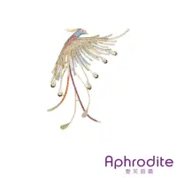在飛比找momo購物網優惠-【Aphrodite 愛芙晶鑽】重工美鑽鑲嵌鋯石彩色鳳凰造型