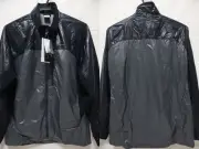 Phenix Shiny Nylon Tracksuit Top Jacket Black & Gray LL BNWT