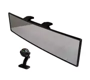Universal 300mm Wide-angle Interior Clip On Car Truck Rear View Mirror W/Compass