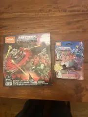 He-Man Construx MASTERS OF THE UNIVERSE BattleCat vs. Roton & Skeletor w/Panthor