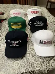 RARE MAGA LOT Cap 45-47 Authentic Campaign official Donald Trump 2024 6 Hats