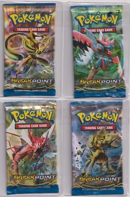 Pokémon TCG - XY Breakpoint - Booster Pack Complete Art Set 4 Pack Sealed