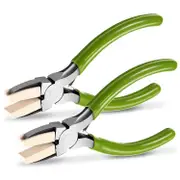 2 Packs Nylon Nose Pliers Double Nylon Jaw Pliers Carbon Steel Jewelry Pliers DIY Tools for Beading, Looping, Shaping Wire, Jewelry Making and Othe...