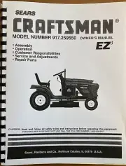 Owner’s Manual Sears Craftsman 15.5 HP Lawn Tractor EZ3 - Model 917.259550