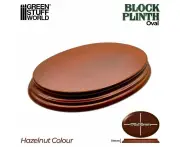 GSW - Oval Display Plinth 17x11 cm - Hazelnut Brown