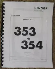 Singer Sewing Machine 353 354 Service Repair Manual How to Set Timing Tension