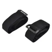 Luggage Nylon Elastic Cable Organizer Hook Loop Tie Strap Black 3.8 x 80cm 2pcs