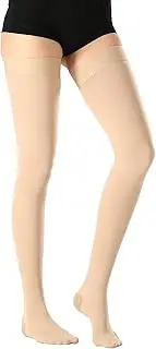 Leasoe Thigh High Medical Compression Stockings for Women & Men, Firm Support 20-30 mmHg,Treatment Varicose Veins Swelling