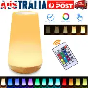 LED Night Light 4 Modes Touch Bedside Table Desk Lamp + Remote Control 13 Colors
