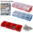 1Pcs with Lid Screw Organizer Box Blue Red Tool Part Container Bin