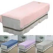 SPA Massage Bed Table Cover Sheet Velvet Beauty Sheet with Hole 80/120x200cm