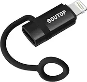 [BOUTOP] 2023 [Apple MFi Certified] 36W USB C to Lightning Adapter for Fast Charging Compatible with iPhone, iPad, iPod - [Pack of 1, Black]
