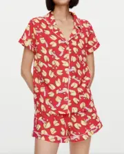 NEW PETER ALEXANDER FORTUNE COOKIES SHORTIE SET PJ TOP & SHORTS RRP$109 LARGE L