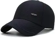 [talajee] Retro Structured Baseball Cap Low Profile Plain Golf Hats Adjustable Cotton Dad Hat for Mens