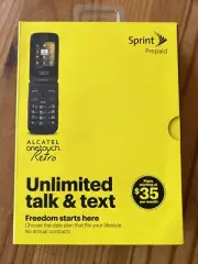 Alcatel One Touch 2017B Flip Sprint Cellular Phone Retro in Box New Sealed