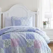 Kids - Twin Quilt Set, Soft & Cozy Toddler Bedding Set with Matchin Sham, Whimsi