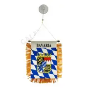 Bavaria Mini Banner / Bavaria Flag / Double Sided Mini Bavaria Car Window Flag