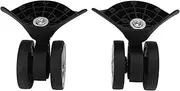[Tiiyee] One Pair Suitcase Casters, Nylon Black Luggage Wheels for Replacement Upgrade Travel Bag Wheels Smooth Rolling Replacement Parts for Suitcase and Luggage