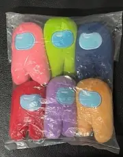 6 Pieces Plush kids Animal Toy Colorful, 4 3/8" each Sealed With The Package