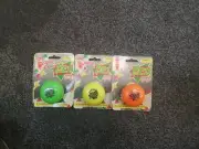 3--1989Duncan Neo YO-YO'S. Green, Yellow, Orange.