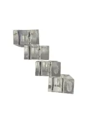 NEW Set of Four Lillian Vernon Clear Lucite Napkin Ring Holders/Bud Vase
