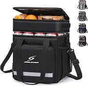 Maelstrom Lunch Box for Men,Insulated Lunch Bag Women/Men,Leakproof Lunch Cooler Bag,Lunch Tote Bag,18L,Black