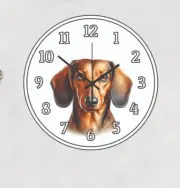 Dachshund Dog Wall Clock art Time Piece Memories Photo Rescue A Dog Today