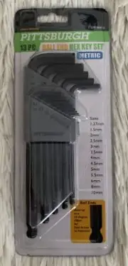 PITTSBURGH Metric Ball End Hex Key Set, 13 Piece Free shipping USA SELLER