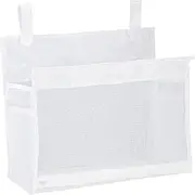 Coehaopike Mesh Bath Toy Organizer Bathtub Toy Holder Large Opening Decor Multifunction Bath Toy Storage,Net Bag for Bathroom (White)
