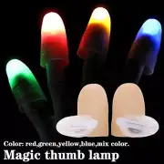 2x LED Finger Thumbs Light Red Color Magic Prop Party Bar Lamp Hot~ Show Nice