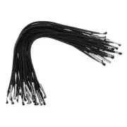 200Pcs 6" Elastic Barbed Cord 1.6mm Loop Stretch Round String Black