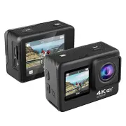AUSEK 4K 60fps Action Camera with Dual Screen Sport Camera Anti-Shake Remote Control Video Wifi Oet Wide Angle DV Camera