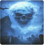 Joisal Skull City Ruins Lens Case Anti-scratch Open Flat Makeup Bag Magic Wrap for DSLR Camera Lens Accessories 17.7 X 17.7 Inch