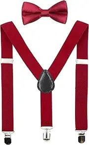 [HANERDUN] Kids Suspenders Bowtie Sets Adjustable Suspender Set for Boys and Girls