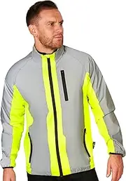 [BTR] Hi Vis Reflective Cycling & Running Jacket. Fits Men & Women. High Visibility (Hi Viz) & VERY Reflective Outdoor Sports Jacket