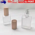 10Pcs Refillable Perfume Atomizer 10ML Empty Flat Glass Spray Bottle Containers