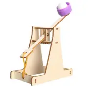 DIY Assembly Wooden Trebuchet Catapult Vehicle Model Kits Children Kids Gift CR