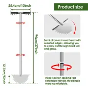 Edger Lawn Tool Half Moon Manual Lawn Edger Stainless Steel Sawtooth tyfxi