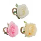 Rose Flower Napkin Ring Serviette Rings for Valentine s Day Tableware Accessries