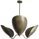 Italian Mid Century Modern Design 3 Arm Chandelier light Ceiling Fixture