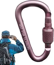 omglo Outdoor D Carabiner Types, D-Ring Carabiner Clip with Screw Lock, Heavy Duty Carabiner Hook with Screwgate, Keychain Lockings Carabiner Swivel for Camping, Hiking, Traveling, Fishing, Backpack