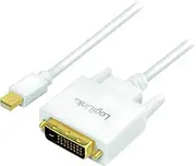 Mini DisplayPort (v1.2) to DVI (DVI-D 24+1) Connection Cable in White, Full HD